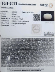 9.53 Ratti Natural Opal with Govt. Lab Certificate (832)